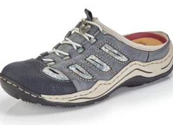 Rieker, klassische Damen-Clogs, mit Elastik-Zierschnürung