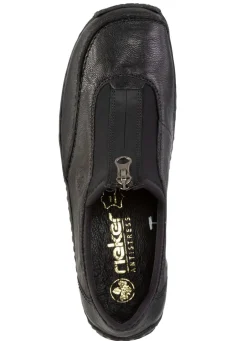 Rieker, klassische Damen-Slipper, mit Reißverschluss