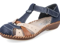 Rieker, leichte Damen-Sandalen, Weite G, mit Klettverschluss