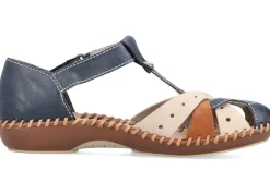 Rieker, leichte Damen-Sandalen, Weite G, mit Klettverschluss