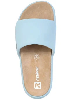 Rieker, leichte Damen-Slides, mit gepolsterter Lederdecksohle