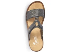 Rieker, modische Damen-Pantoletten, Weite H, mit Klettverschluss