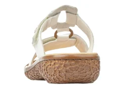 Rieker, modische Damen-Pantoletten, Weite H, mit Klettverschluss