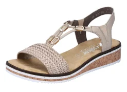 Rieker Sandale mit Flechtung und Metallschmuck