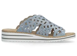 Rieker, schicke Damen-Pantoletten, mit luftigen Durchbrüchen