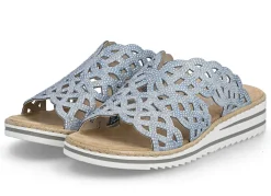 Rieker, schicke Damen-Pantoletten, mit luftigen Durchbrüchen