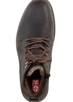 Rieker Schnür-Boot mit Warmfutter aus Lammfell und Plüschmaterial