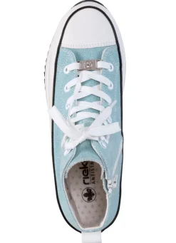 Rieker Schnür-Bootie in Leo-Print oder Denim-Style