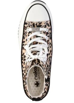 Rieker Schnür-Bootie in Leo-Print oder Denim-Style