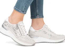 Rieker Schnür-Sneaker aus bedrucktem Synthetikmaterial