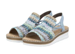 Rieker, sommerliche Damen-Sandalen, mit seitlichen Elastik-Bandagen
