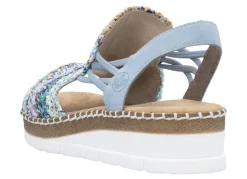 Rieker, sommerliche Damen-Sandalen, mit seitlichen Elastik-Bandagen