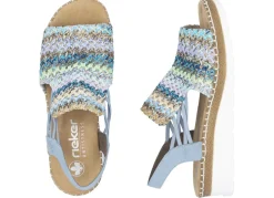 Rieker, sommerliche Damen-Sandalen, mit seitlichen Elastik-Bandagen