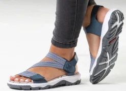 Rieker, sportliche Damen-Sandalen, mit zwei Klettspangen