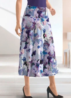 Rock mit floraler Dessinierung