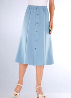 Rock mit Zierknopfblende