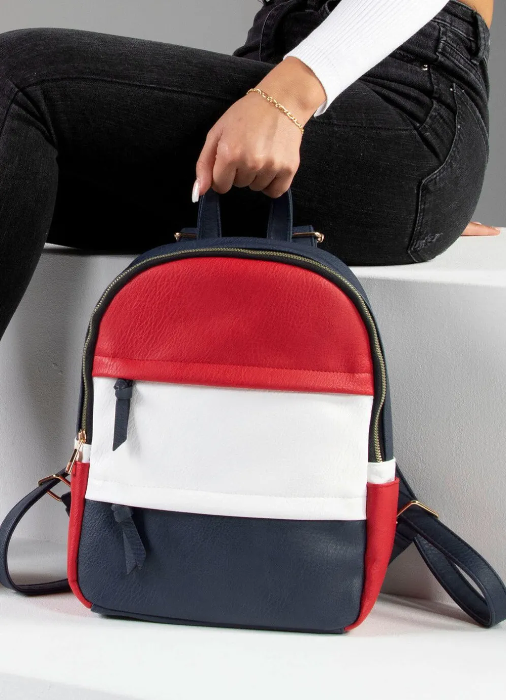 Rucksack in Color-Blocking-Optik