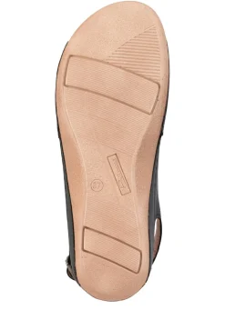 Sandale aus Rind-Nappaleder mit verstellbarem Fersenriemchen