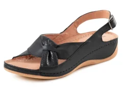 Sandale aus teilweise perforiertem Nappaleder