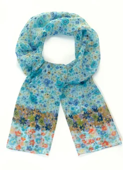 Schal mit Fantasieblüten-Dessin