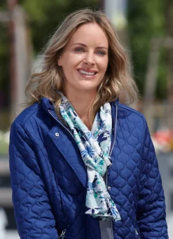 Schal mit Fantasieblüten-Dessin