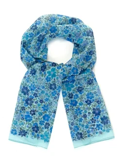 Schal mit Fantasieblüten-Dessin