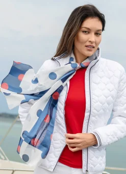 Schal mit Punktedessin