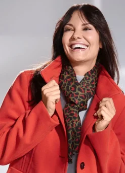 Schal mit Raubtierfell-Dessin