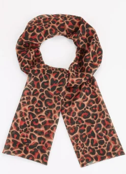 Schal mit Raubtierfell-Dessin