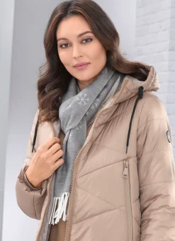 Schal mit Schneeflocken-Dessin