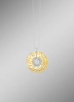 Schicker Anhänger in Bicolor mit Zirkonia