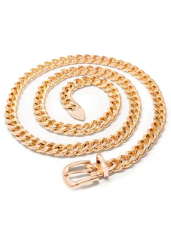 Schicker Damen-Kettengürtel, längenverstellbar mit Schnalle