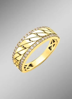 Schicker Damenring mit synth. Zirkonia