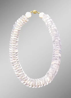 Schimmernde Halskette mit echtem Perlmutt