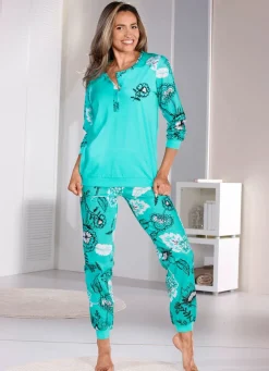 Schlafanzug mit Bündchenabschlüssen