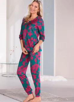 Schlafanzug mit Bündchenabschlüssen