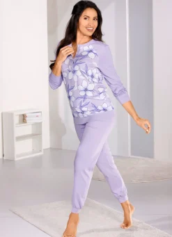 Schlafanzug mit Bündchenabschlüssen