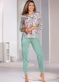 Schlafanzug mit Bündchenabschlüssen