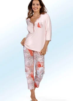 Schlafanzug mit 3/4-langen Ärmeln und 7/8-langer Hose