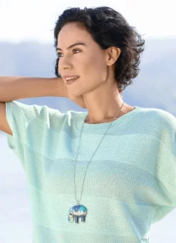 Schlangenkette in Silberoptik mit Elefanten-Anhänger