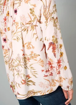 Schlupfbluse mit Floralprint