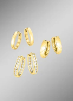 Schmuckset, 3-teilig, aus 3 Paar Creolen