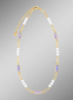 Schmuckset, 3-teilig, aus Messing mit Kristallsteinen