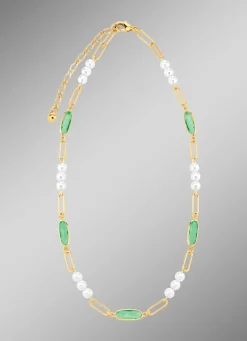 Schmuckset, 3-teilig, aus Messing mit Kristallsteinen