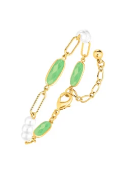 Schmuckset, 3-teilig, aus Messing mit Kristallsteinen