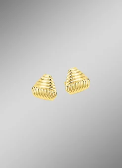Schöne Ohrstecker mit Rillendesign