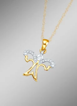 Schutzengel-Anhänger mit 15 Diamanten