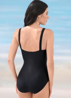 Schwab Badeanzug mit platziertem Druckdessin und Halbkorsage