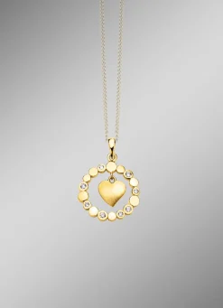 Süßer Herz-Anhänger mit Zirkonia