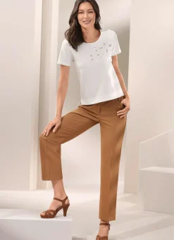 Shirt mit edler Lochstickerei